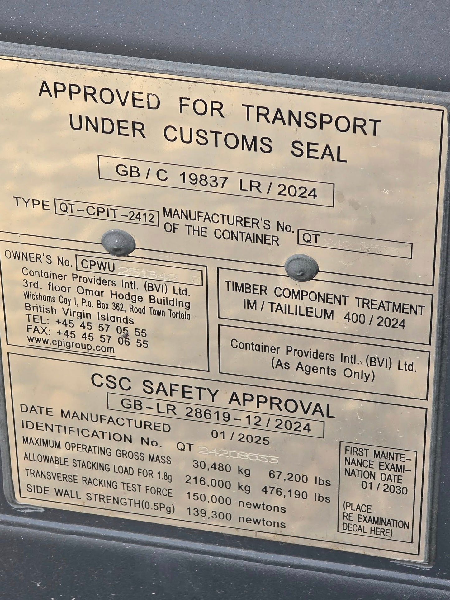 Ny 20 fods container