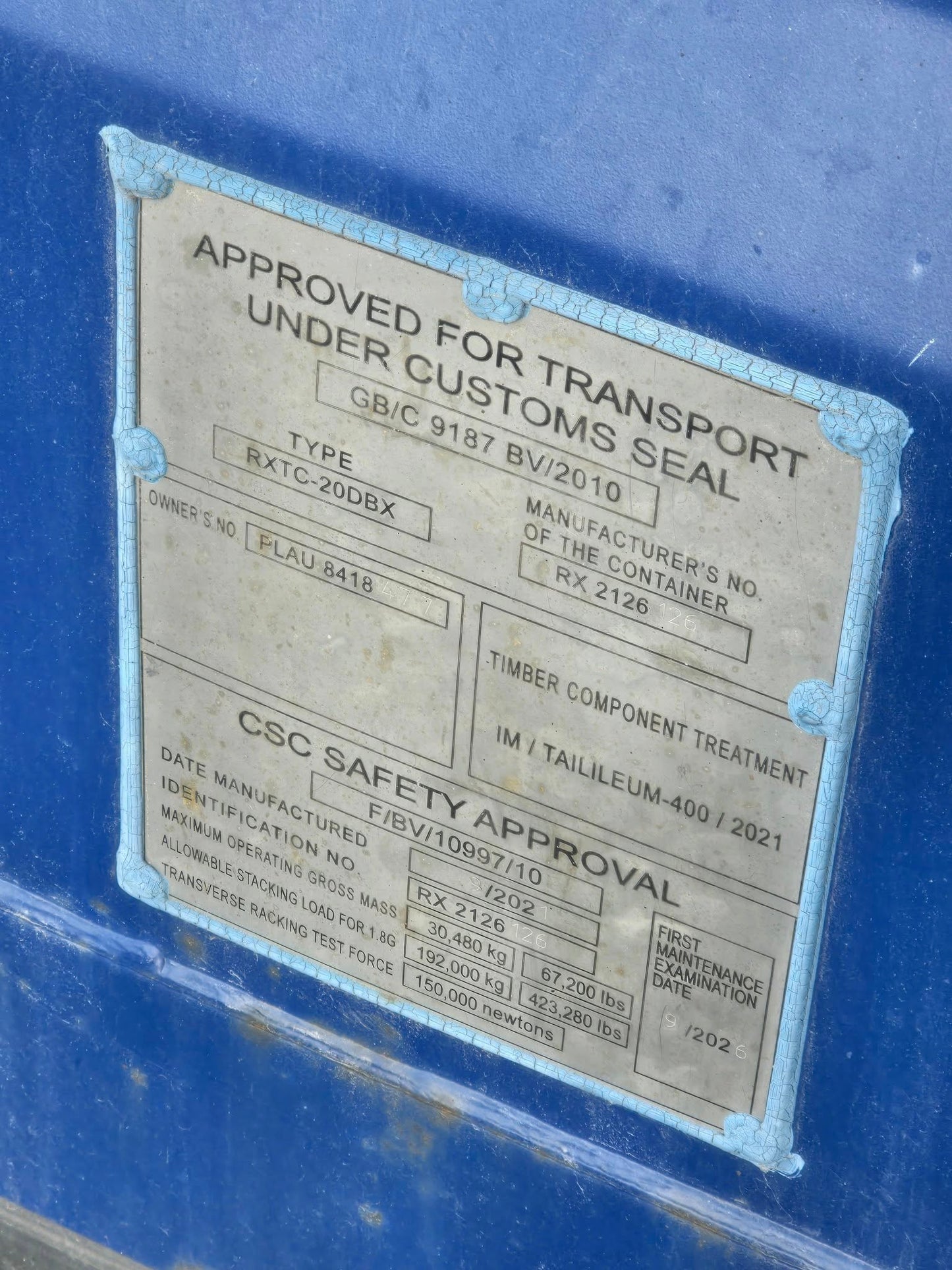 Sødygtig 20 fods container