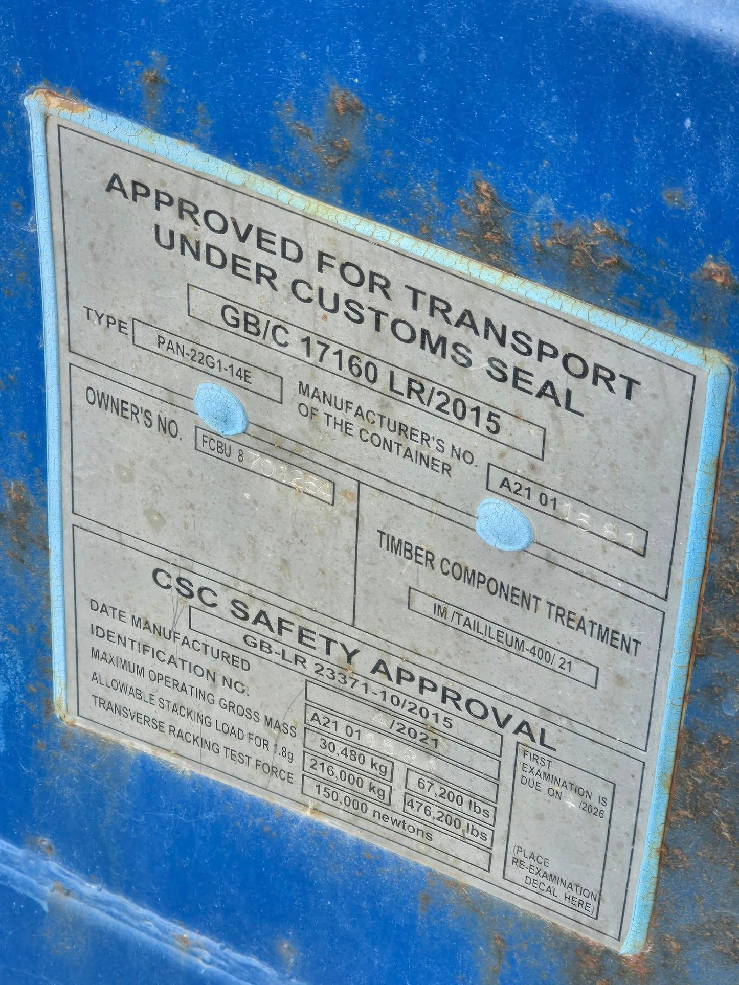 Sødygtig 20 fods container