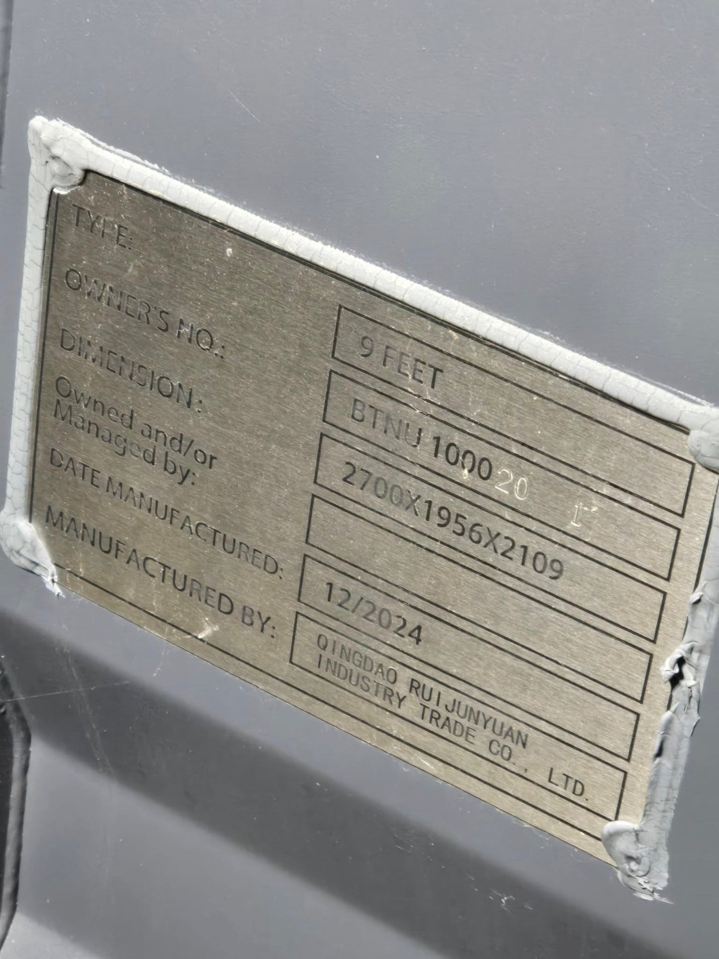 Isolerede 9 fods container