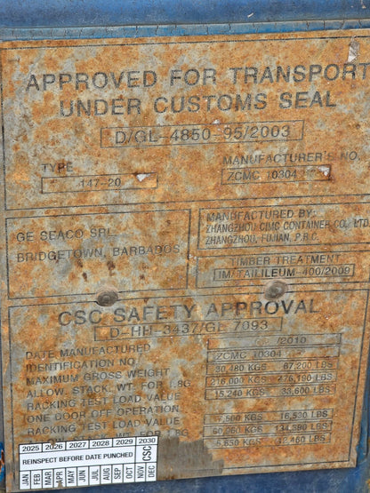 Sødygtig 20 fods container