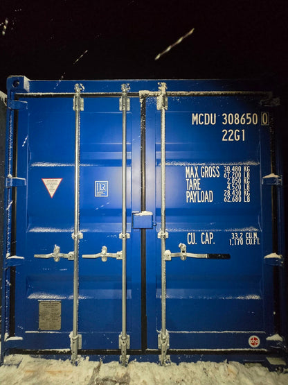 Isolerede 20 fods container