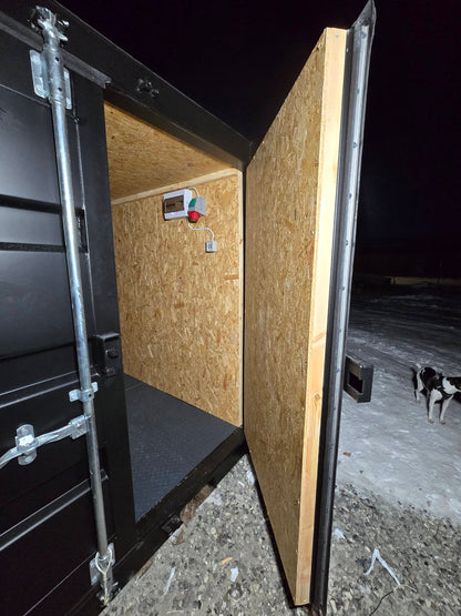 Isolerede 8 fods container med strøm