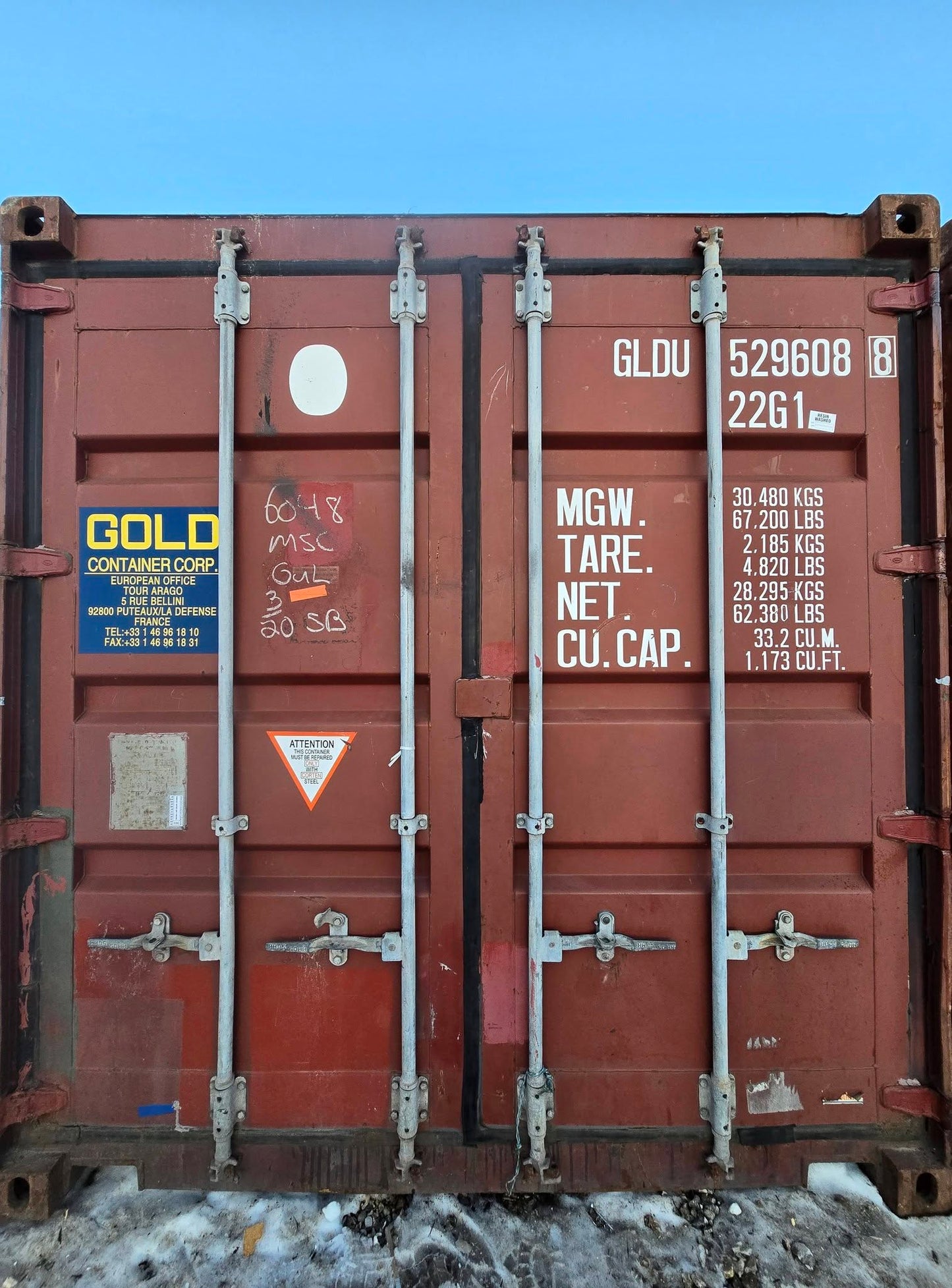 Isolerede 20 fods container