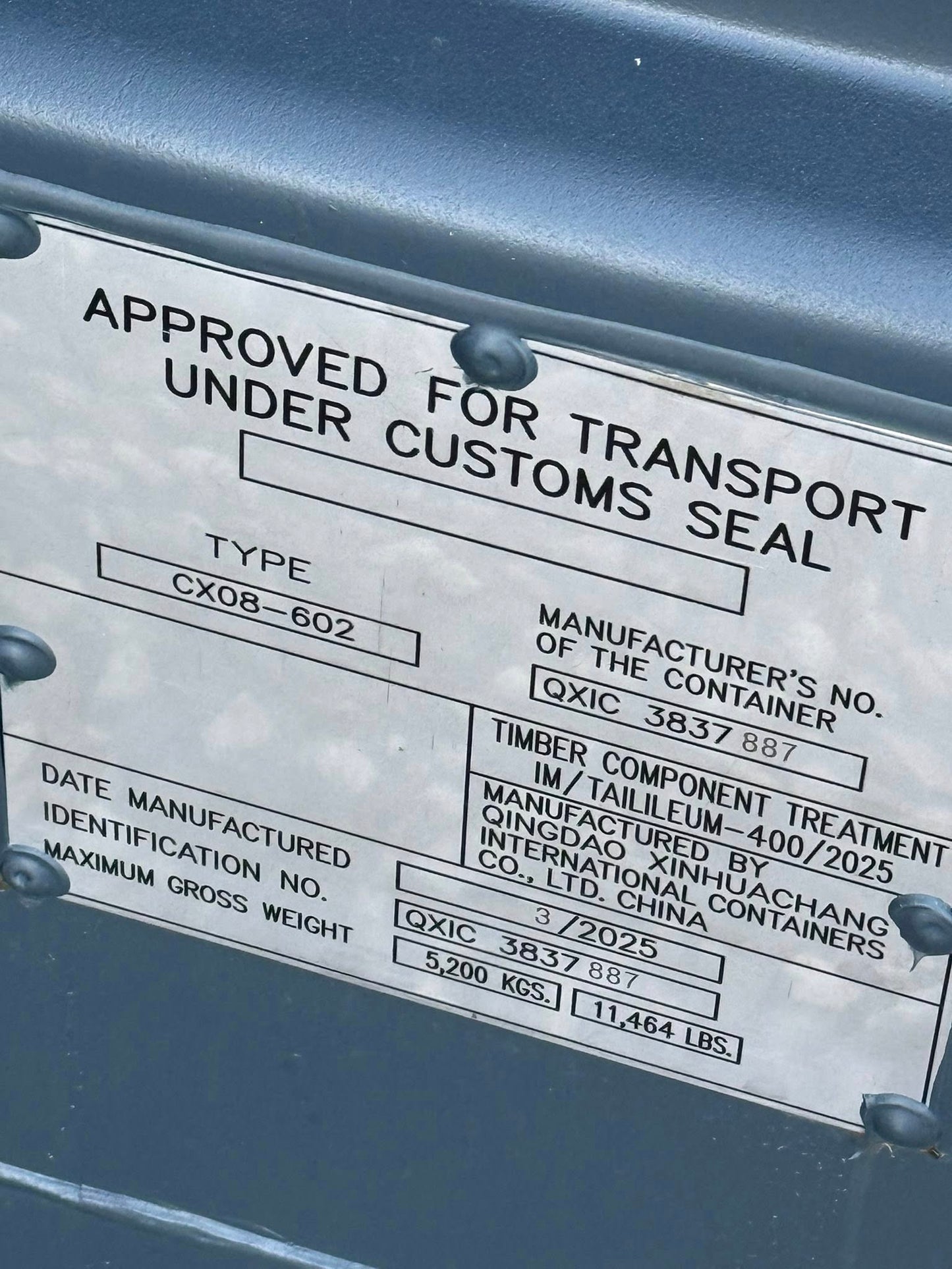 6 fods container
