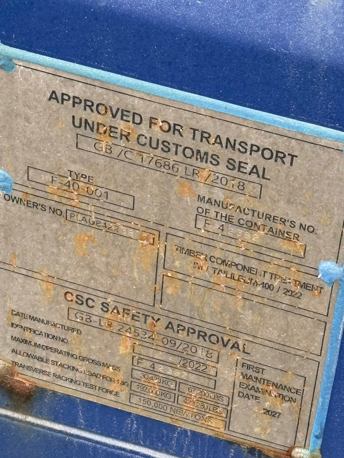 20 fods container