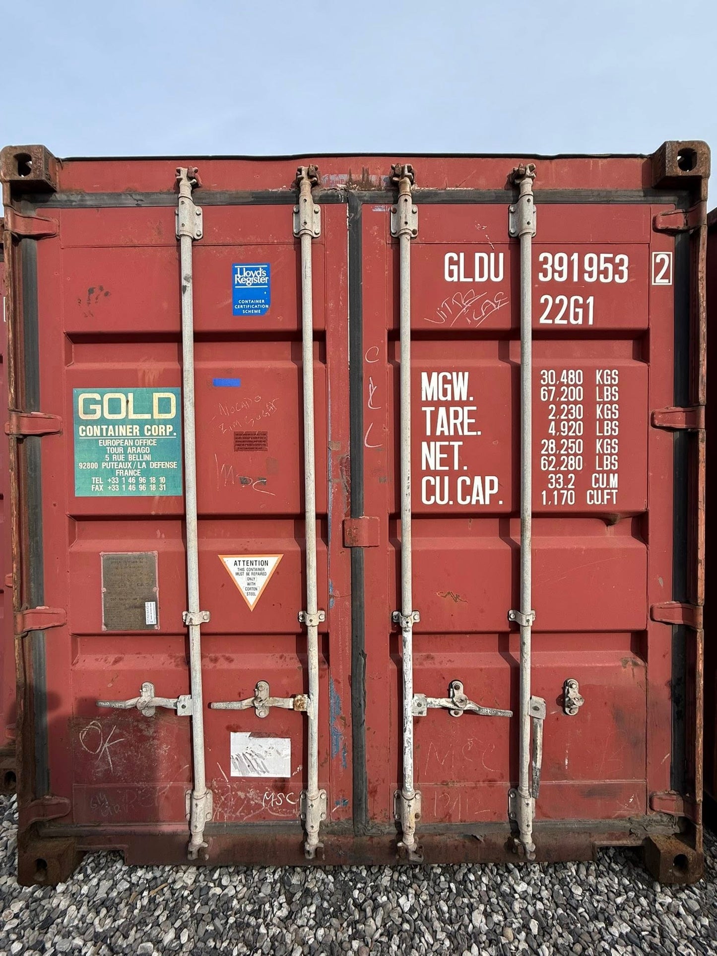 Sødygtig 20 fods container