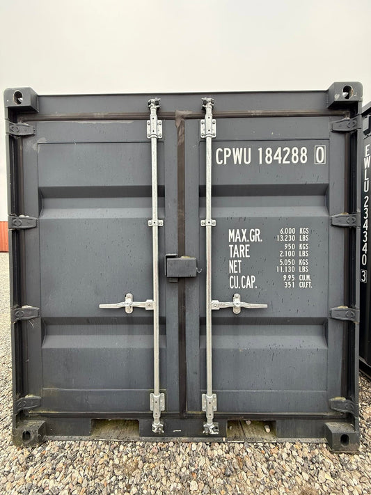 Isolerede 8 fods container m. easy lock og lockbox.