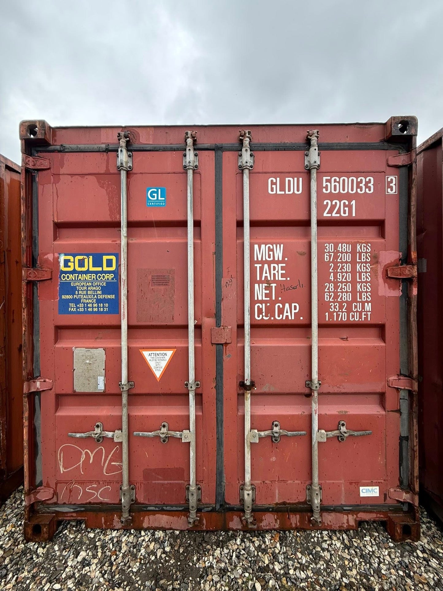 Sødygtig 20 fods container