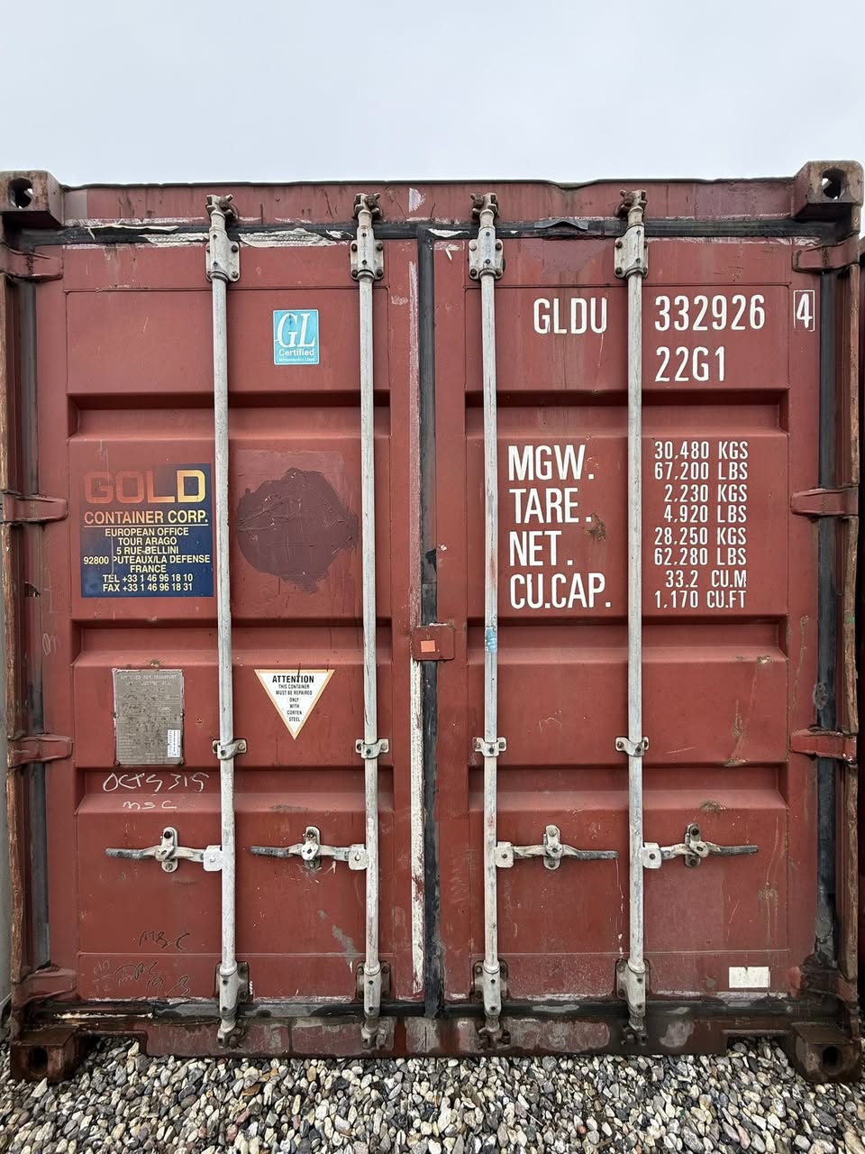 Sødygtig 20 fods container