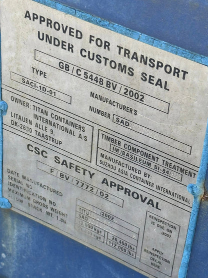 TITAN 10 fods skibscontainer