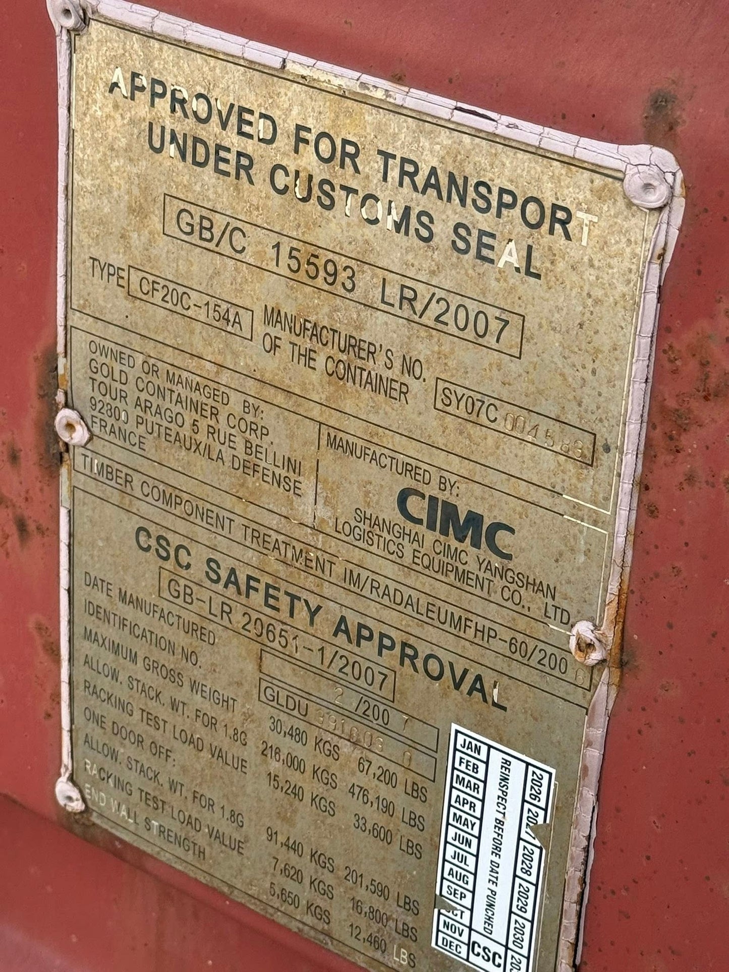 Sødygtig 20 fods container