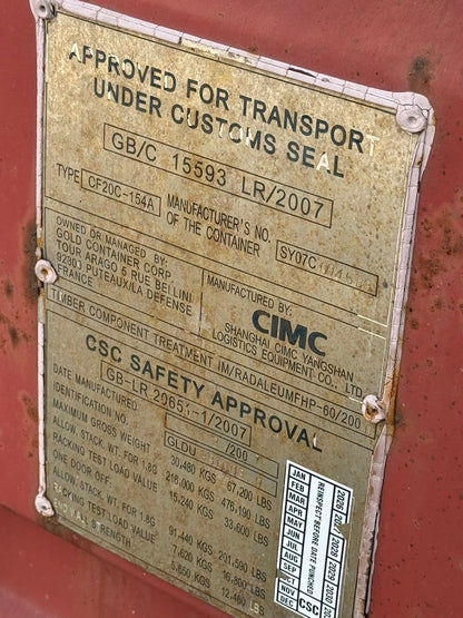 Sødygtig 20 fods container