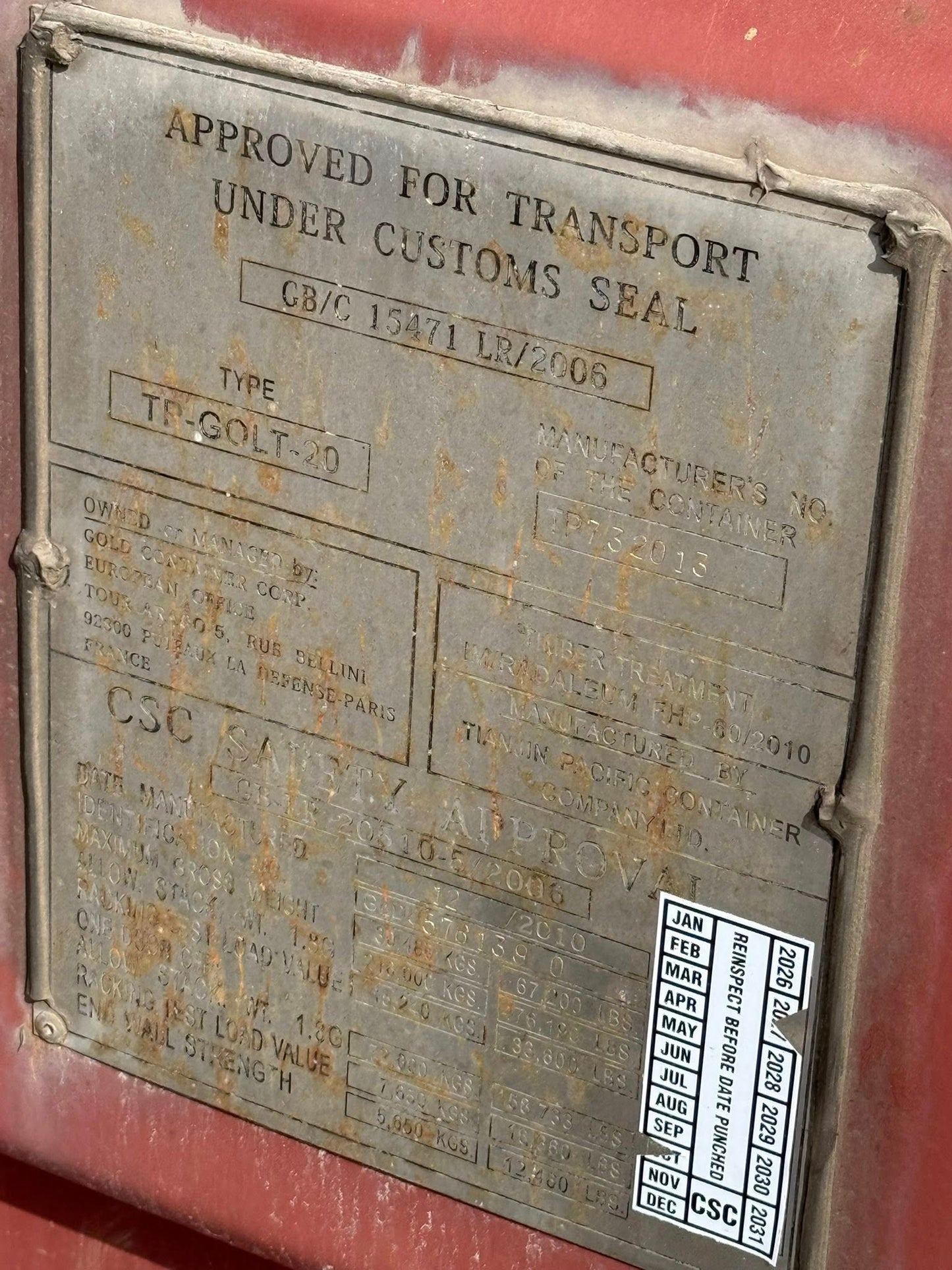 Sødygtig 20 fods container