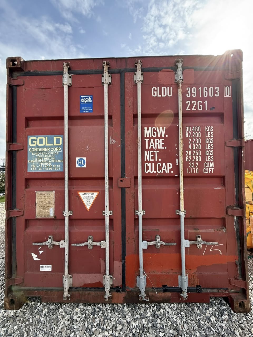 Sødygtig 20 fods container