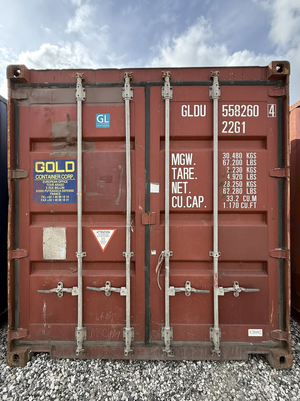 Sødygtig 20 fods container