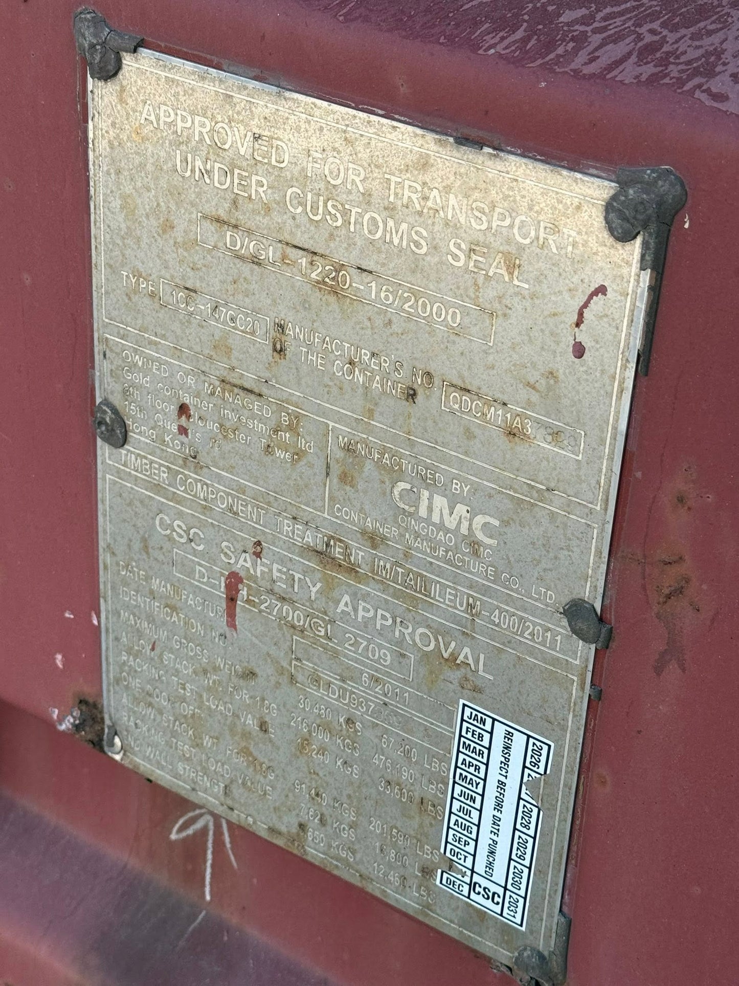 Sødygtig 20 fods container