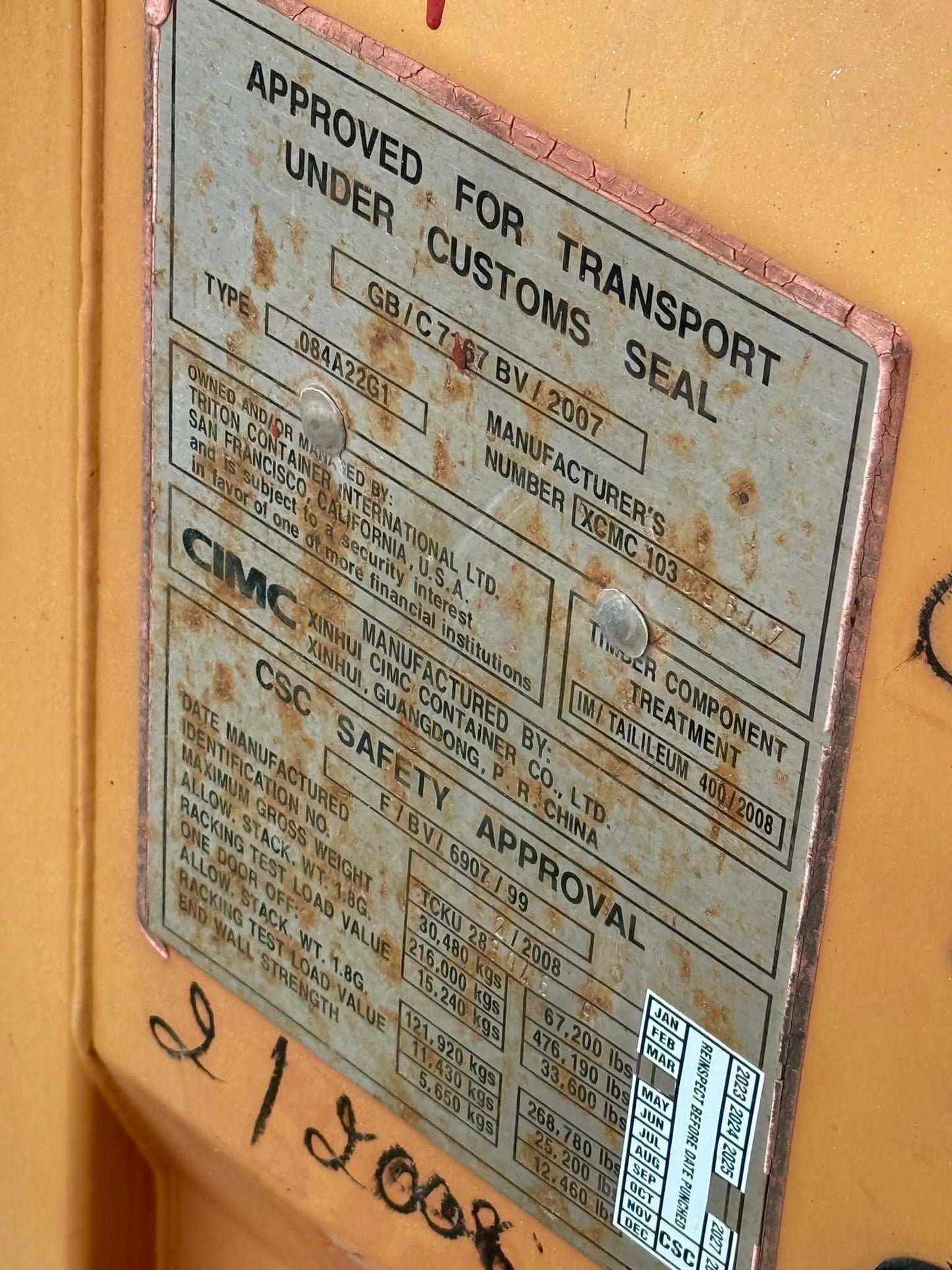 Brugt 20 fods container
