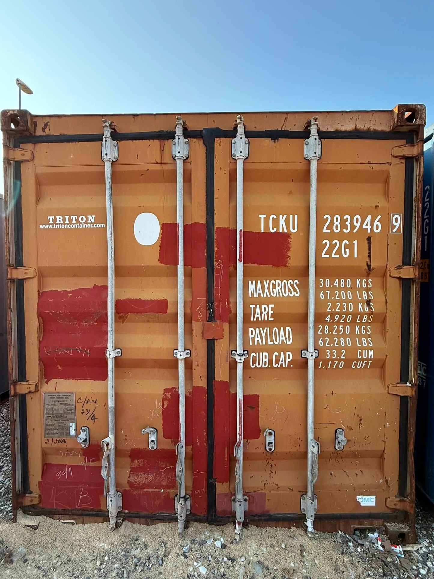 Brugt 20 fods container