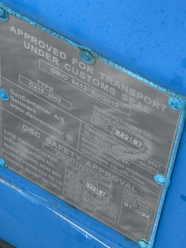Brugt 20 fods container