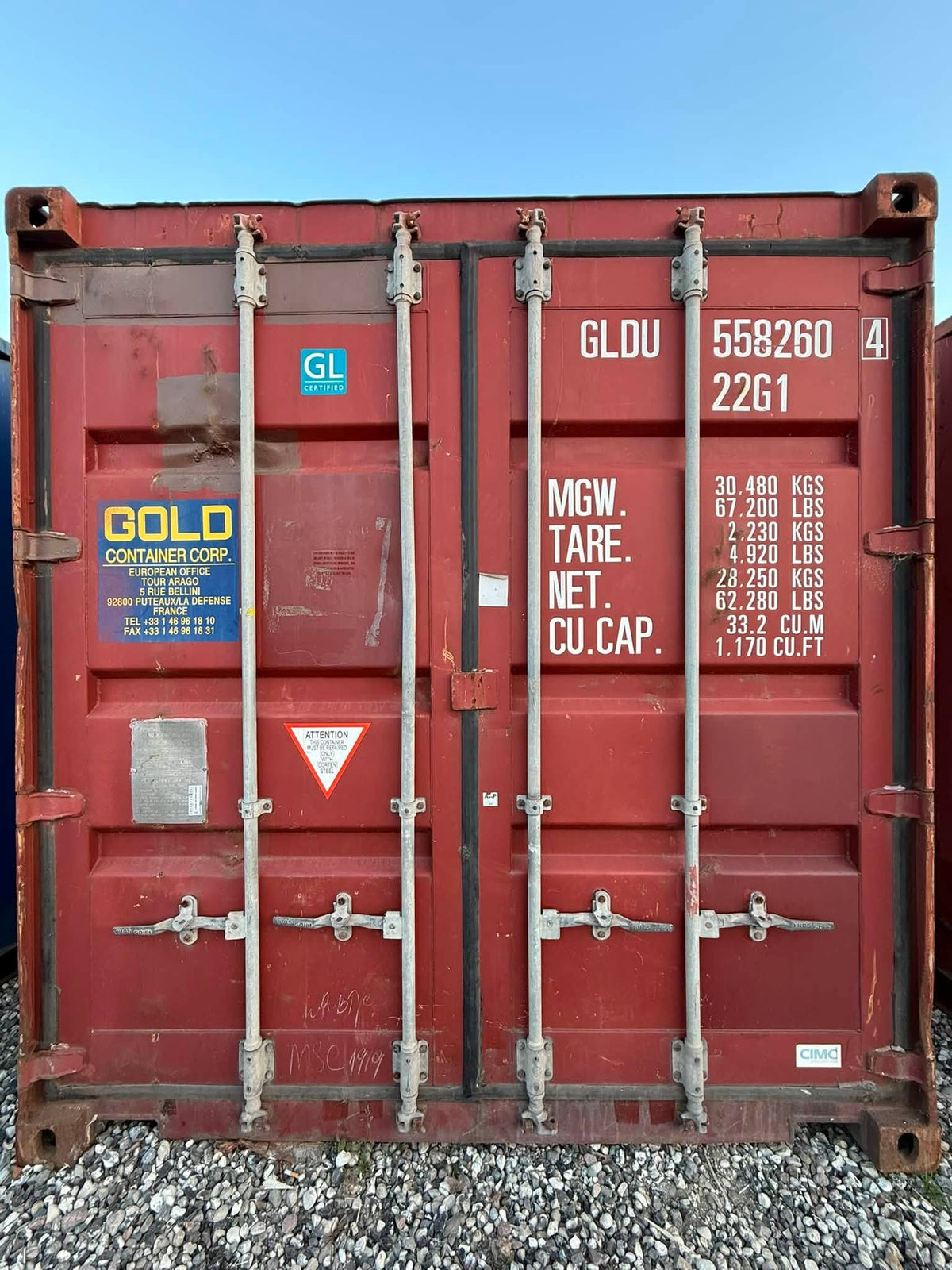 Isolerede 20 fods container