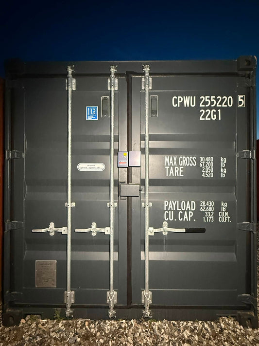Isolerede 20 fods container m. klasse 5 lås