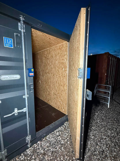 Isolerede 20 fods container m. klasse 5 lås