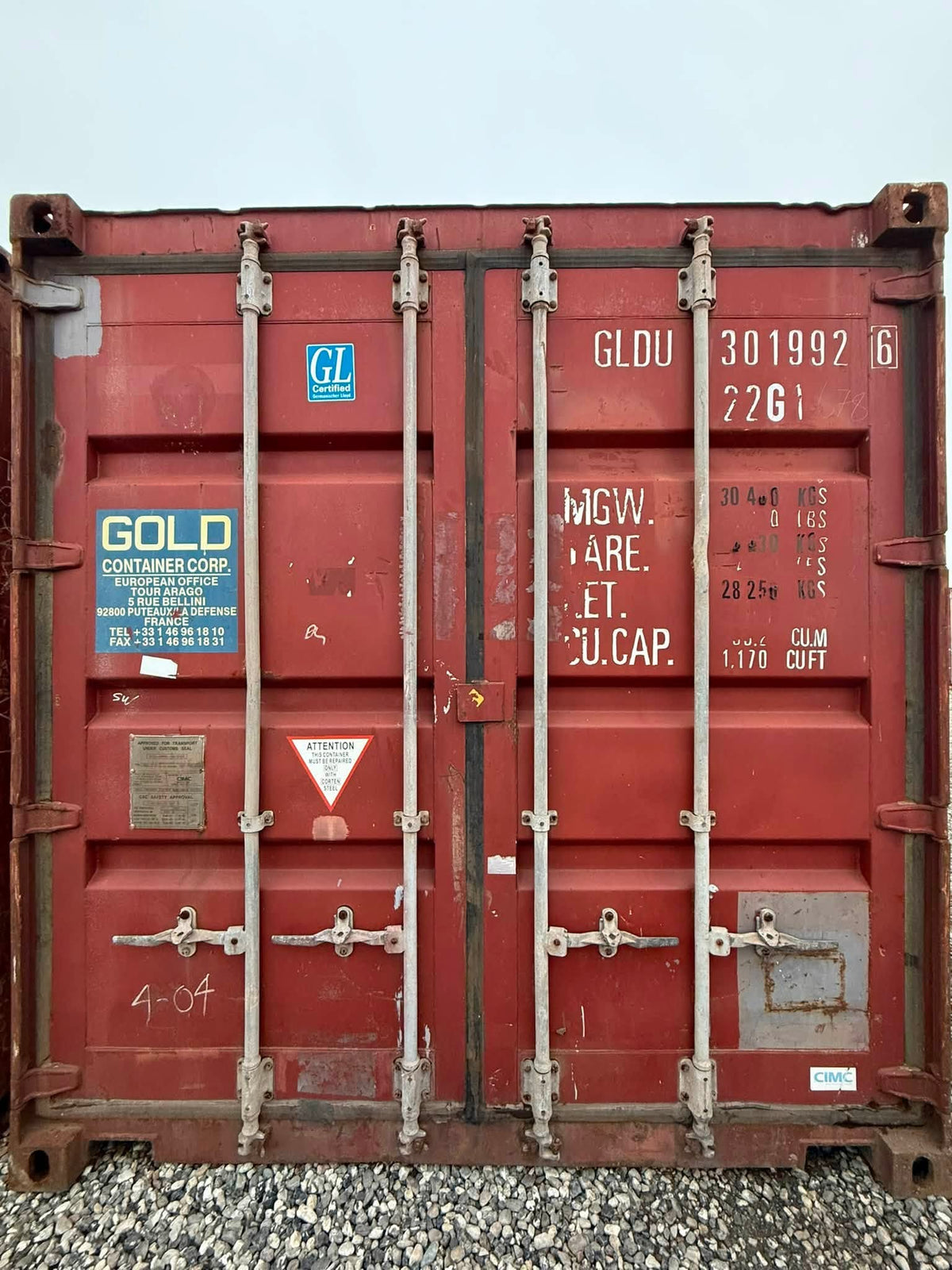 Sødygtig 20 fods container