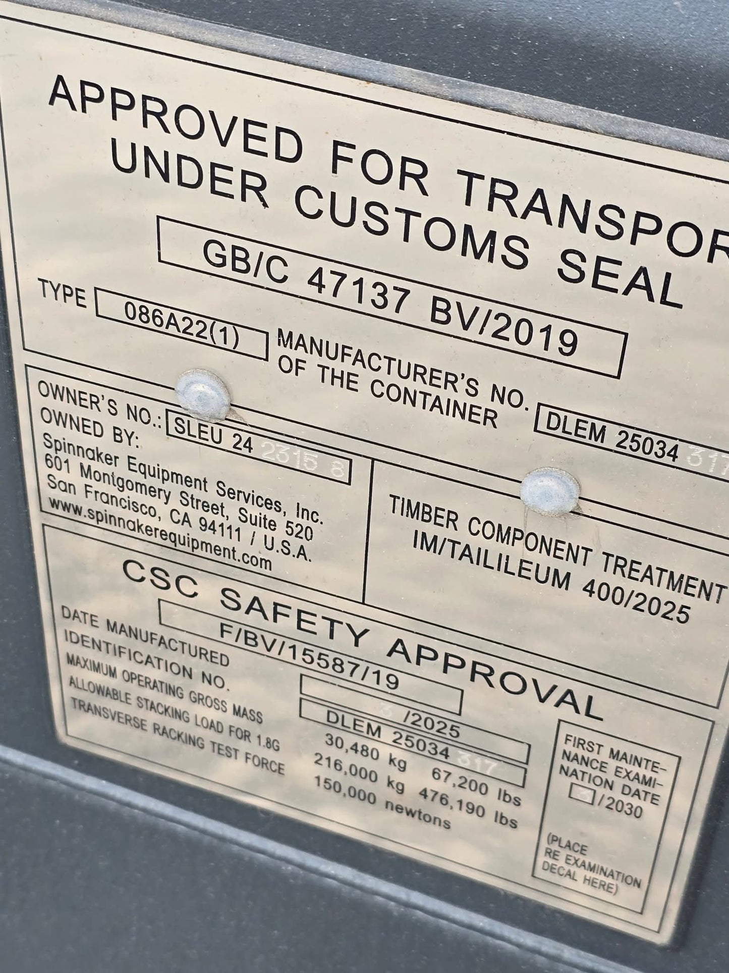 Ny 20 fods container