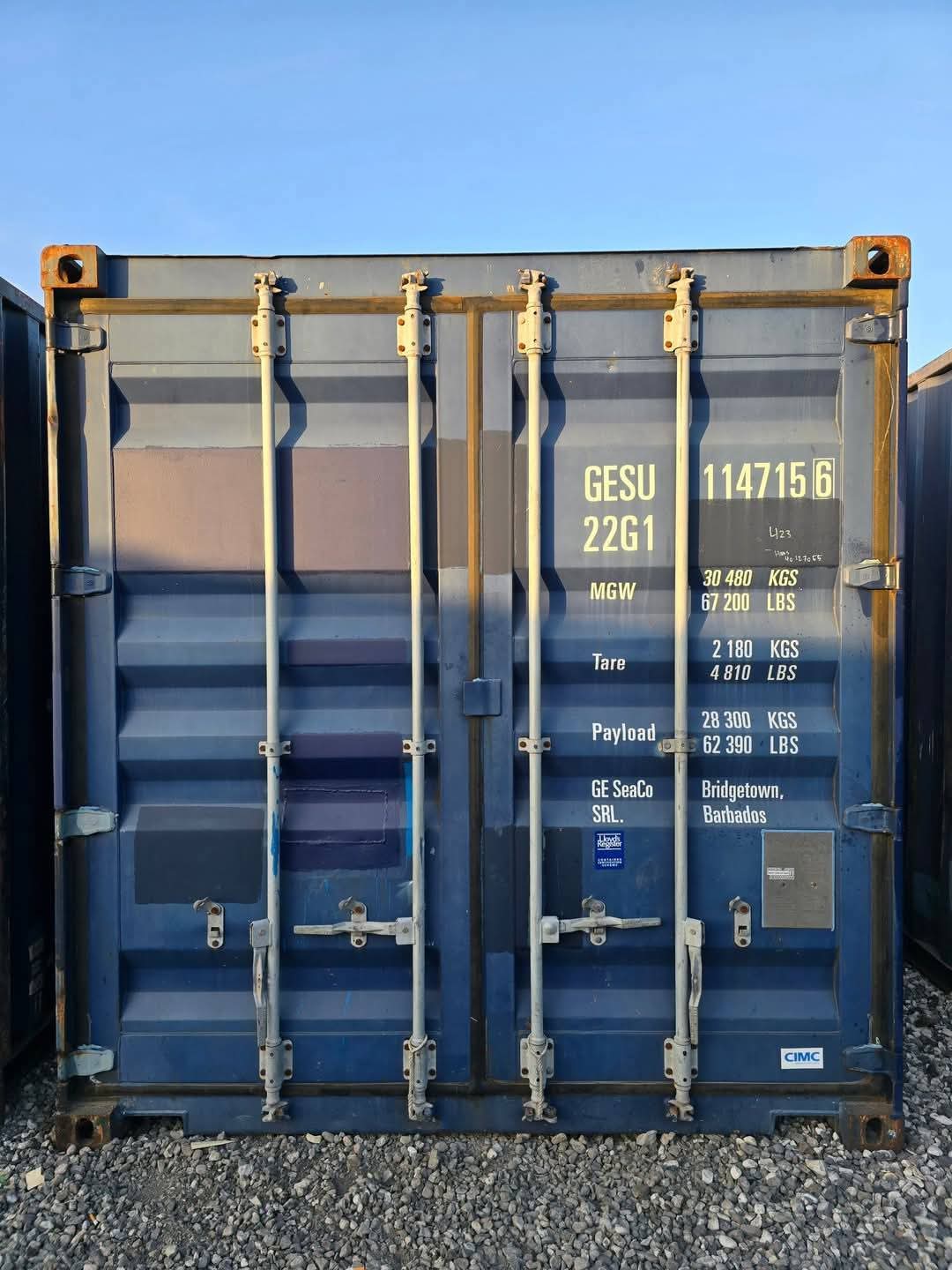 Isoleret 20 fods container