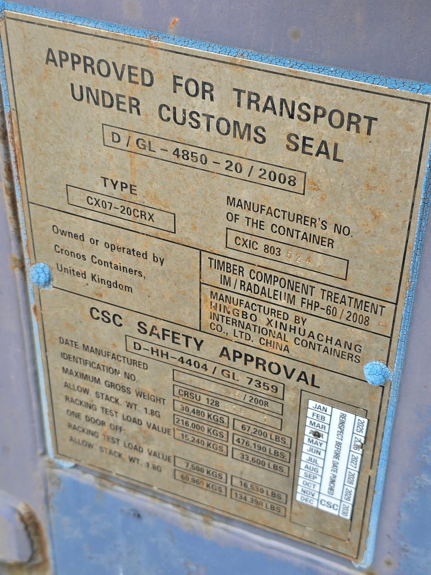 Sødygtig 20 fods container