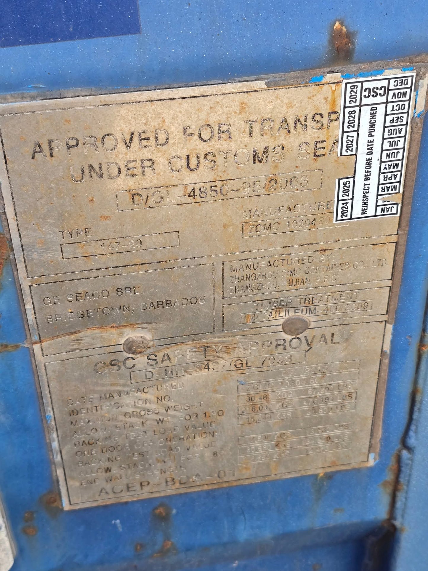 Sødygtig 20 fods container