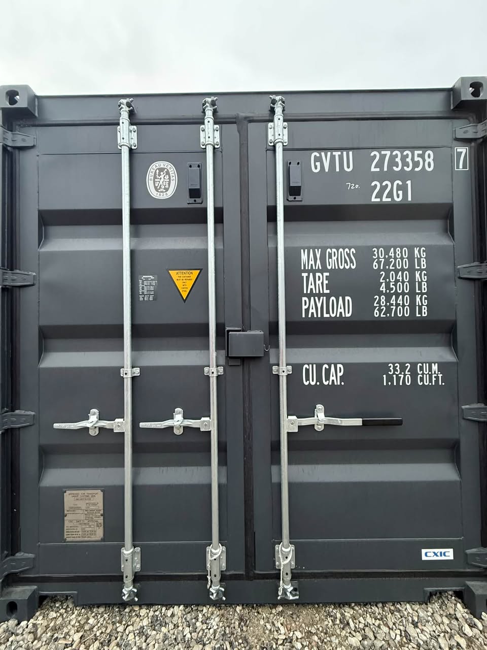 Fabriksny 20 fods RAL7016