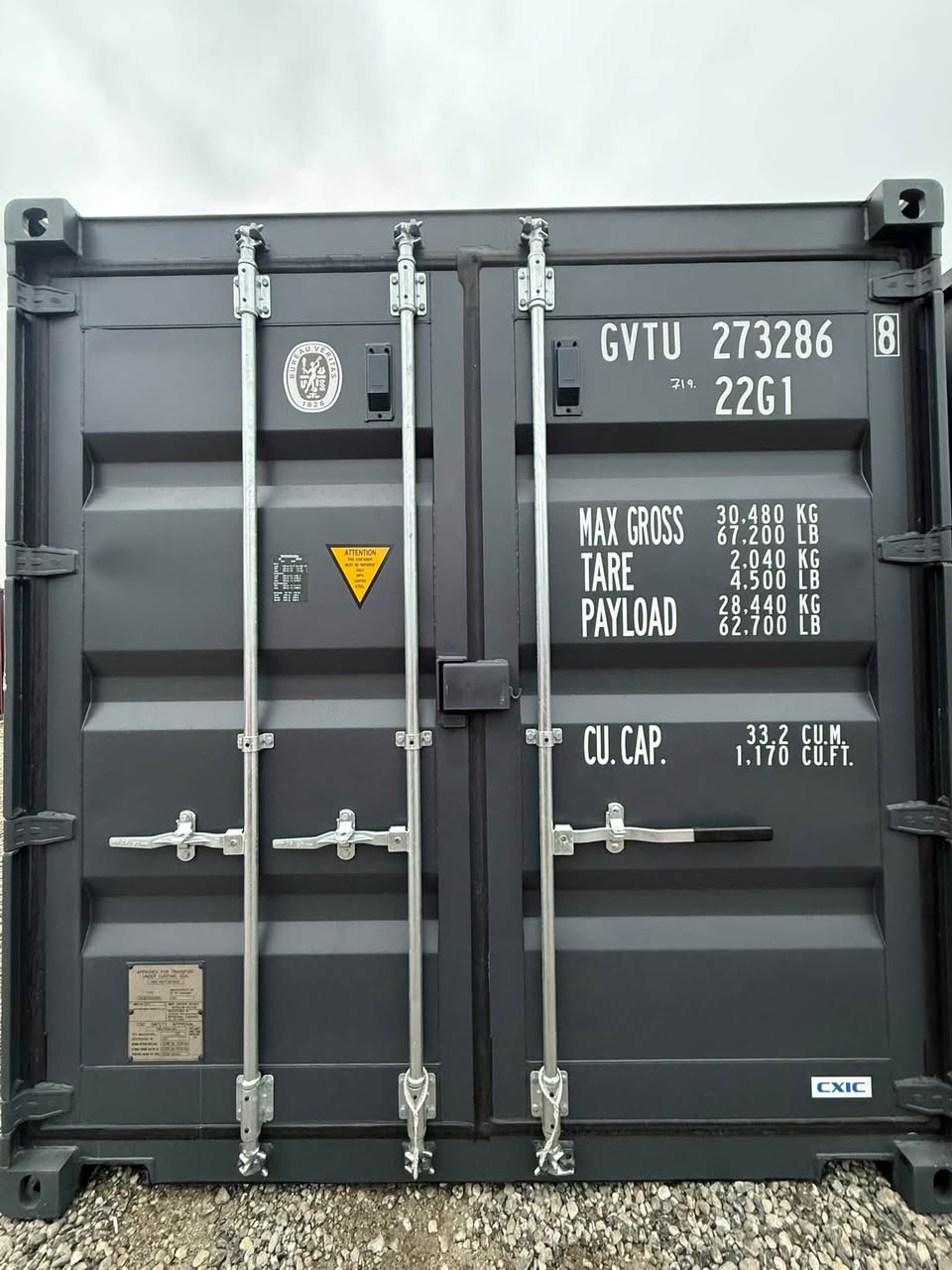 Fabriksny 20 fods RAL7016