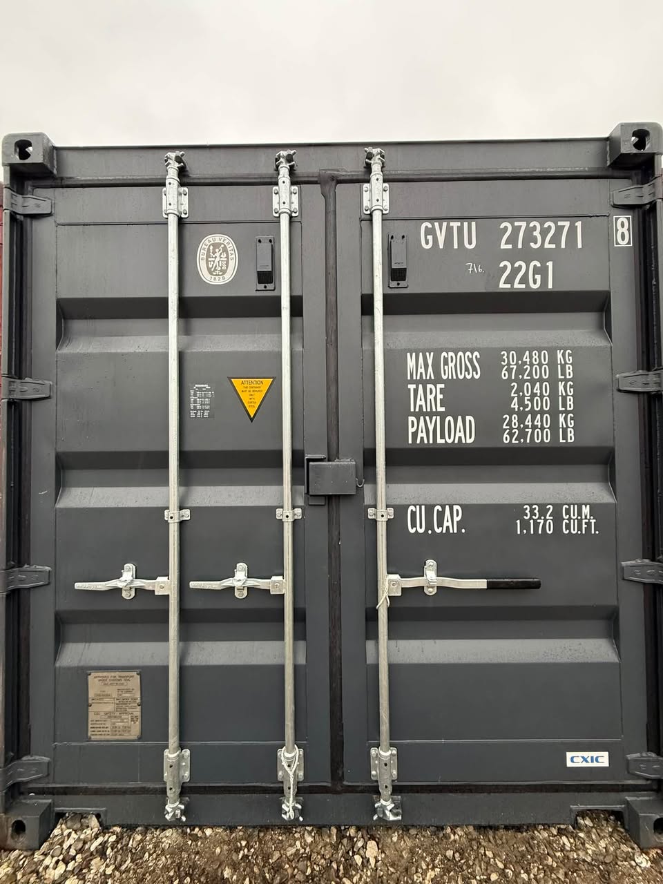 Fabriksny 20 fods RAL7016