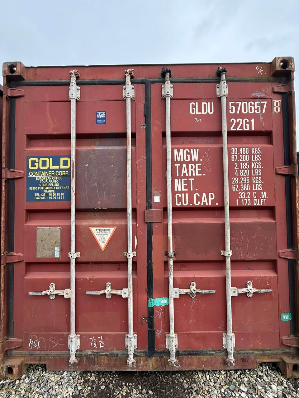 Sødygtig 20 fods container