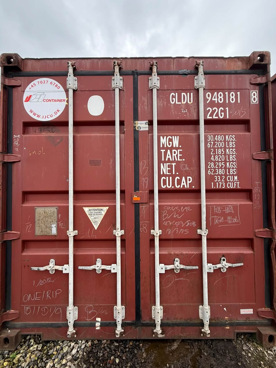 Sødygtig 20 fods container