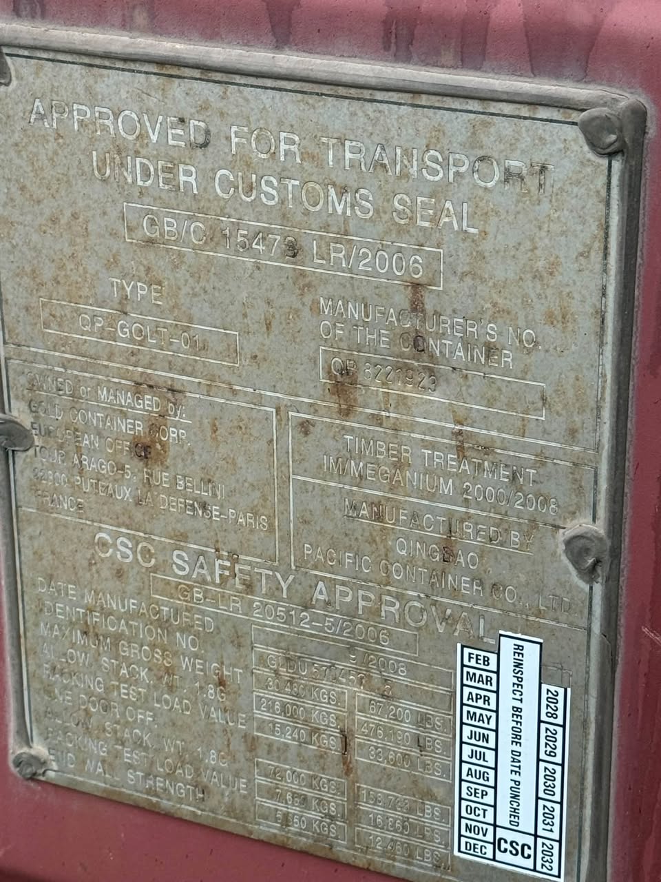 Sødygtig 20 fods container